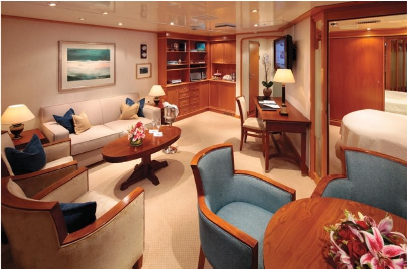 Owner’s Suite, Xclusive Barbados, Luxe Yacht Cruise Barbados, Cruises, Jacht, Caraïbisch, Caribbean Cruise, SeaDream Yacht Cruise