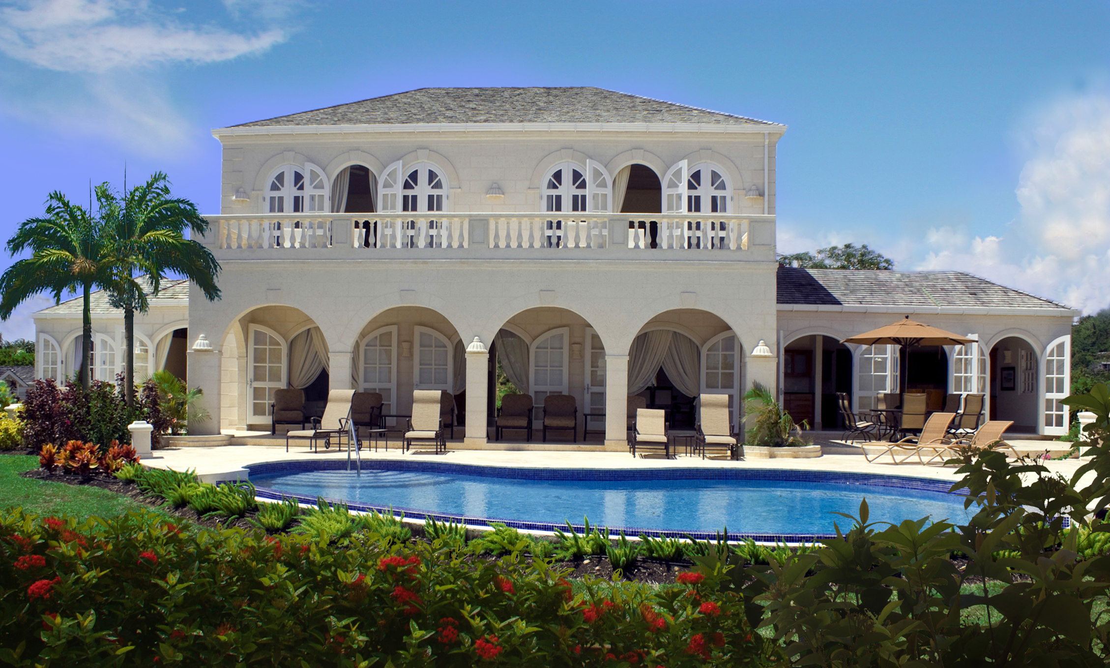 Koloniale villa op Royal Westmoreland, Mullins Beach, 8 personen. Prive infinity zwembad