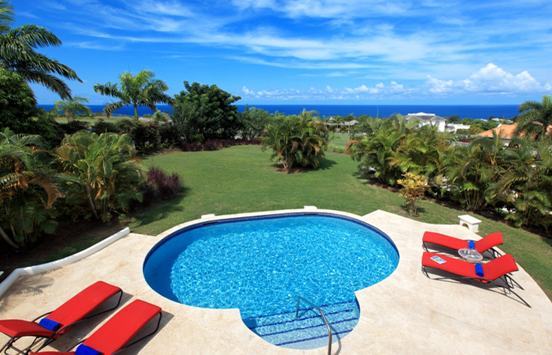 Privé zwembad, 6 personen, Barbados, golf vakantie-accommodatie